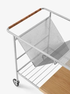 &Tradition Alima NDS1 trolley, chrome - lacquered oak