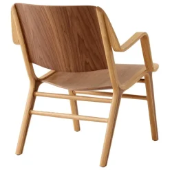 &Tradition AX HM11 lounge chair with armrest, oak - walnut