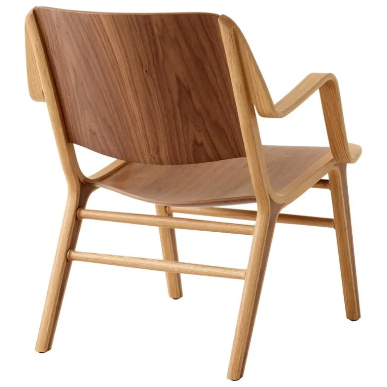 &Tradition AX HM11 lounge chair with armrest, oak - walnut