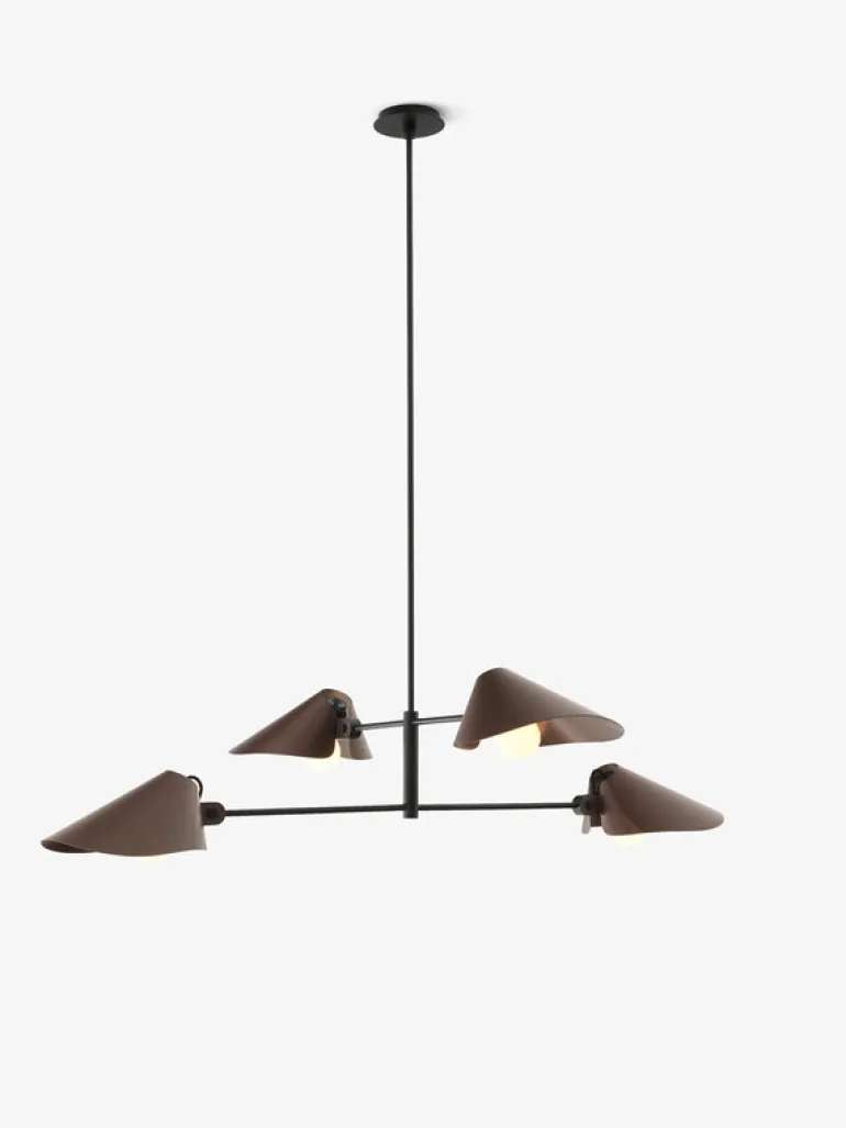 &Tradition Bonnet SC93 chandelier, bronzed - black