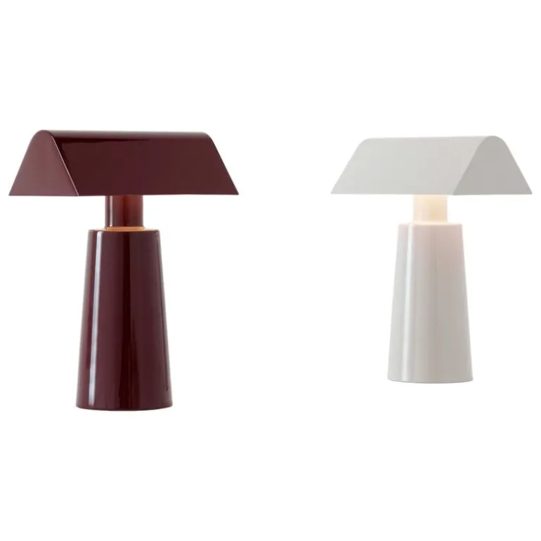 &Tradition Caret MF1 portable table lamp, silk grey