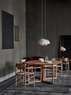 &Tradition Drop Leaf HM6 dining table, white oiled oak