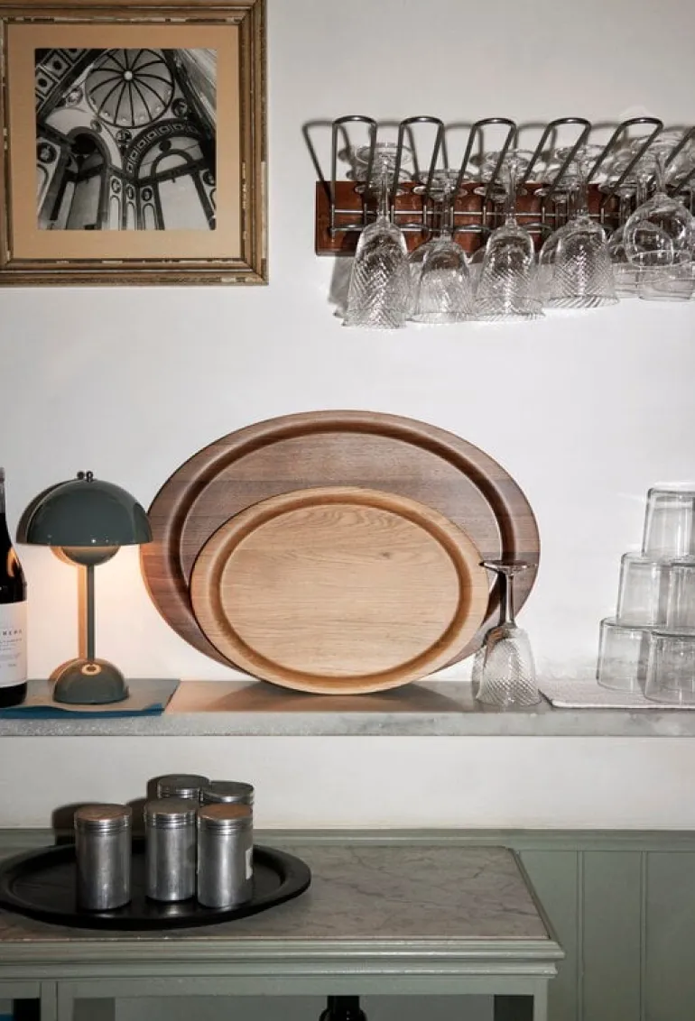 &Tradition Flowerpot VP9 portable table lamp, stone blue