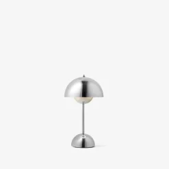 &Tradition Flowerpot VP9 portable table lamp, chrome plated