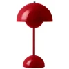 &Tradition Flowerpot VP9 portable table lamp, vermilion red