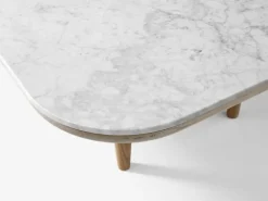 &Tradition Fly SC5 coffee table, white oiled oak - white Carrara marble
