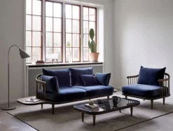 &Tradition Fly SC5 coffee table, smoked oak - black Marquina marble