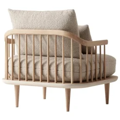 &Tradition Fly SC1 lounge chair, white oiled oak - Karakorum 003