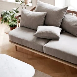 &Tradition Fly SC2 sofa, white oiled oak - Hot Madison 094