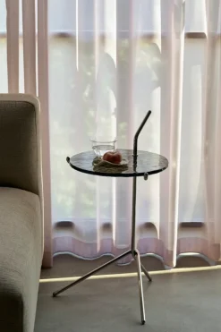 &Tradition Halten SH9 side table, smoked glass - stainless steel