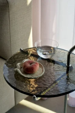 &Tradition Halten SH9 side table, smoked glass - stainless steel