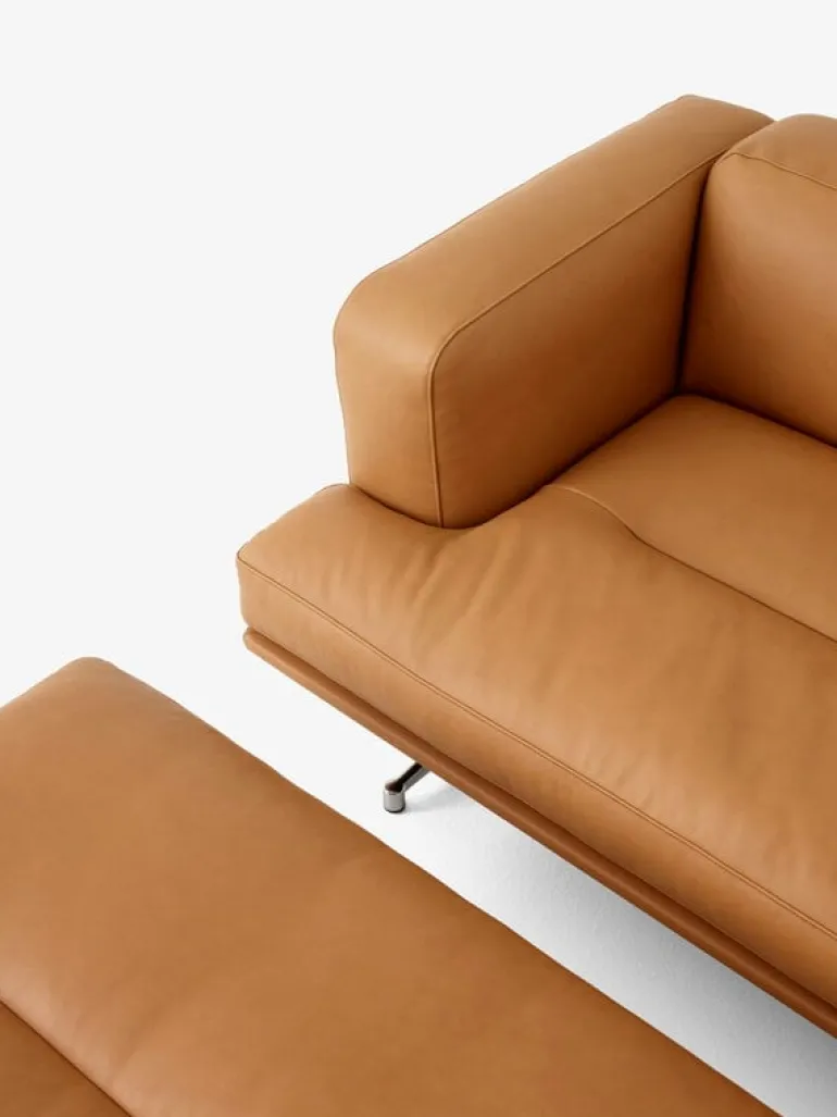 &Tradition Inland AV23 3-seater sofa, black - cognac Noble leather