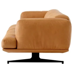 &Tradition Inland AV23 3-seater sofa, black - cognac Noble leather