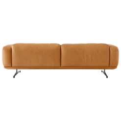 &Tradition Inland AV23 3-seater sofa, black - cognac Noble leather