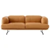 &Tradition Inland AV22 2-seater sofa, black - cognac Noble leather