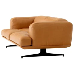 &Tradition Inland AV22 2-seater sofa, black - cognac Noble leather