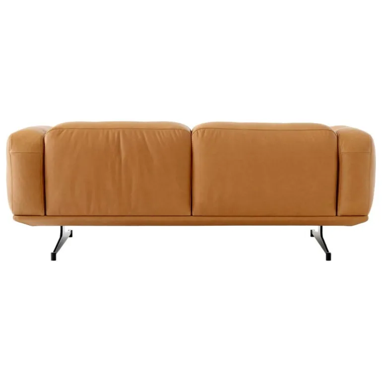 &Tradition Inland AV22 2-seater sofa, black - cognac Noble leather