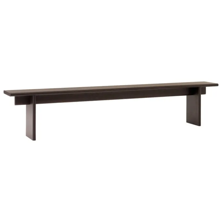 &Tradition Ita OS6 bench, 230 x 30 cm, dark stained oak
