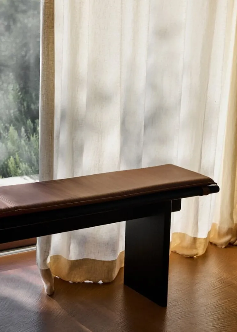 &Tradition Ita OS6 bench, 230 x 30 cm, dark stained oak