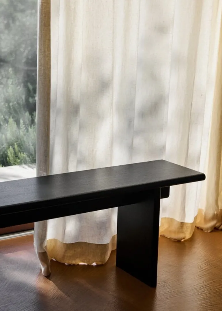 &Tradition Ita OS5 bench, 170 x 30 cm, dark stained oak