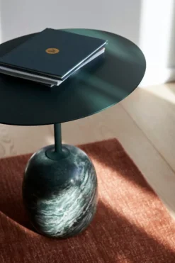 &Tradition Lato LN9 coffee table, deep green - Verde Alpi marble