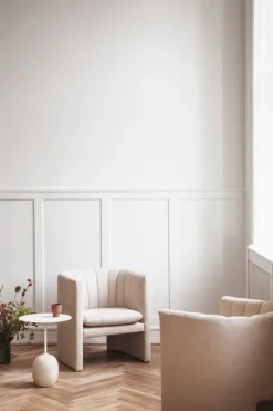 &Tradition Lato LN8 coffee table, white - Cream Diva marble