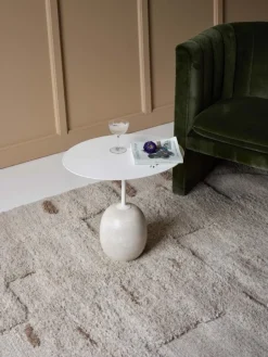 &Tradition Lato LN8 coffee table, white - Cream Diva marble