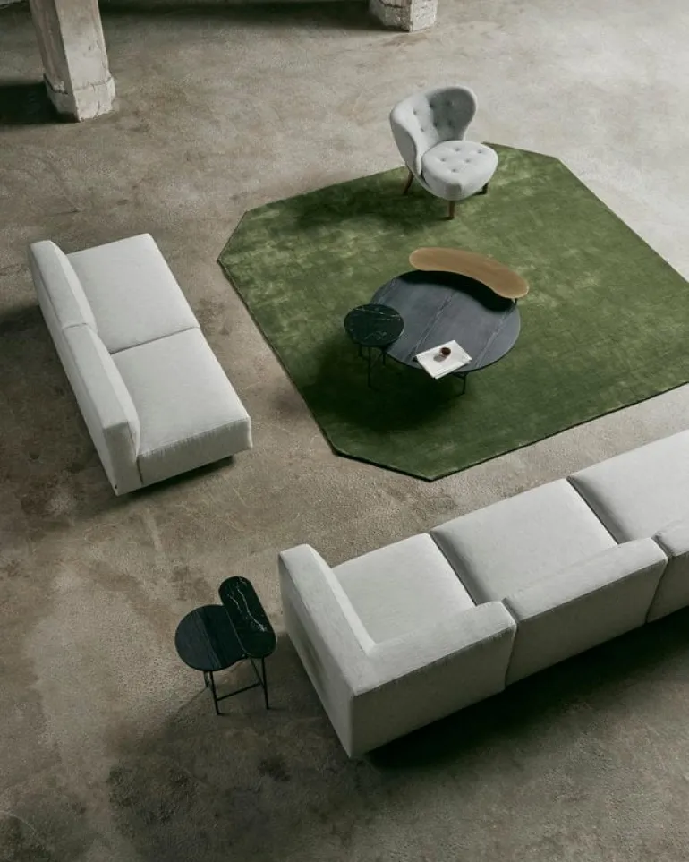 &Tradition Little Petra lounge chair, Hallingdal 130 - walnut