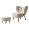 &Tradition Little Petra lounge chair and pouf, Karakorum 003 - w. oiled oak
