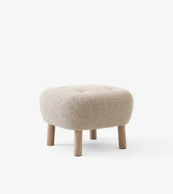&Tradition Little Petra lounge chair and pouf, Karakorum 003 - w. oiled oak