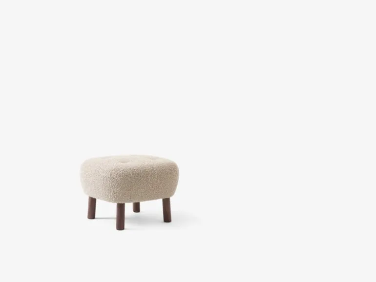 &Tradition Little Petra lounge chair and pouf, Karakorum 003 - walnut