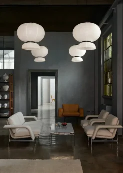 &Tradition Meantime AV29 lounge chair, polished aluminium - beige Ecriture 0210