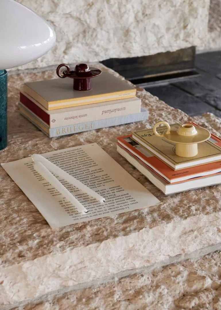 &Tradition Mist table lamp AP17, Guatemala Verde marble - opal glass