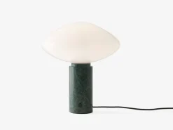 &Tradition Mist table lamp AP17, Guatemala Verde marble - opal glass