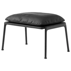 &Tradition Muno LN20 footstool, warm black - black Noble leather