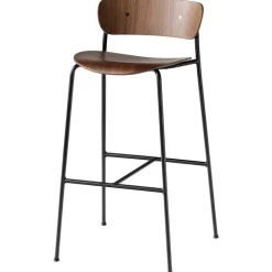 &Tradition Pavilion AV7 / AV9 bar stool, lacquered walnut