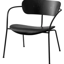 &Tradition Pavilion AV6 lounge chair, black oak - Noble Black leather