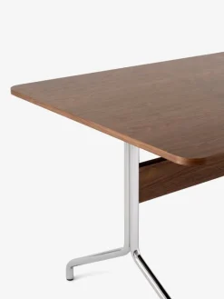&Tradition Pavilion AV19 table, chrome - lacquered walnut