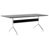 &Tradition Pavilion AV19 table, chrome - black lacquered oak