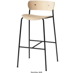 &Tradition Pavilion AV7 / AV9 bar stool, lacquered oak