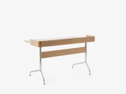 &Tradition Pavilion AV17 desk, mushroom linoleum - oak - chrome