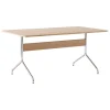 &Tradition Pavilion AV18 table, chrome - lacquered oak