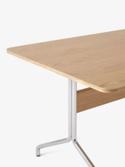 &Tradition Pavilion AV18 table, chrome - lacquered oak