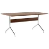 &Tradition Pavilion AV18 table, chrome - lacquered walnut