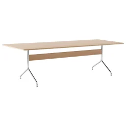 &Tradition Pavilion AV24 table, chrome - lacquered oak