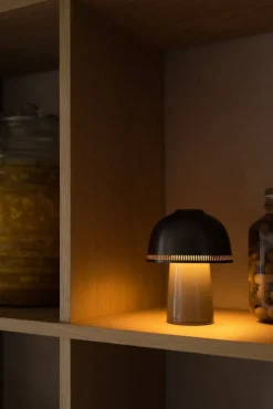 &Tradition Raku SH8 portable table lamp, beige grey - bronze