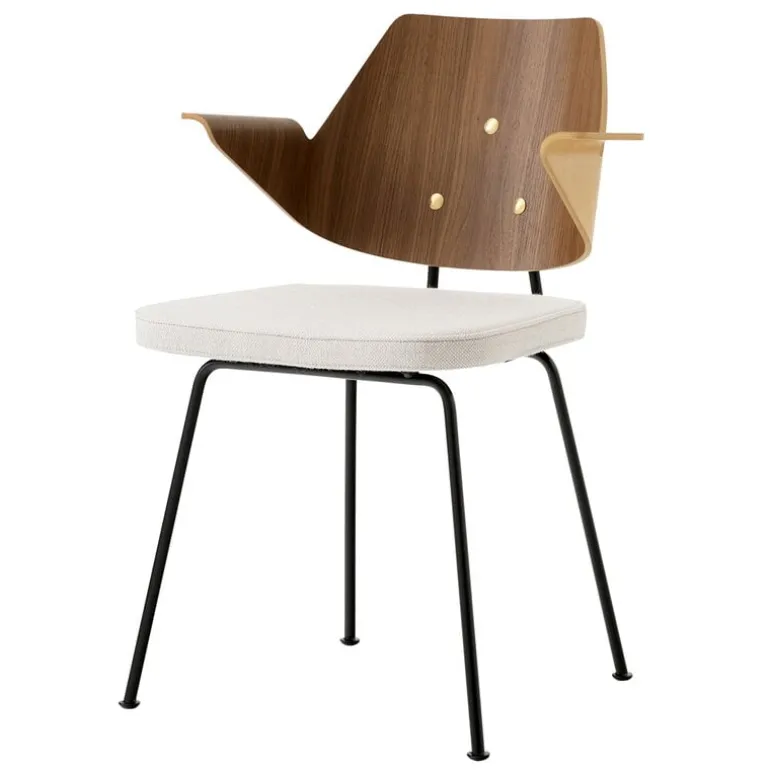 &Tradition RFH RD7 armchair, walnut and beech veneer - beige