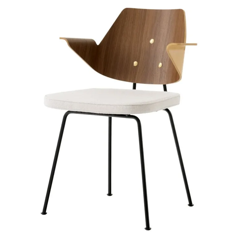 &Tradition RFH RD7 armchair, walnut and beech veneer - beige