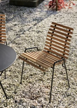 &Tradition RFH RD4 terrace side chair, black - teak