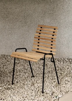 &Tradition RFH RD4 terrace side chair, black - teak